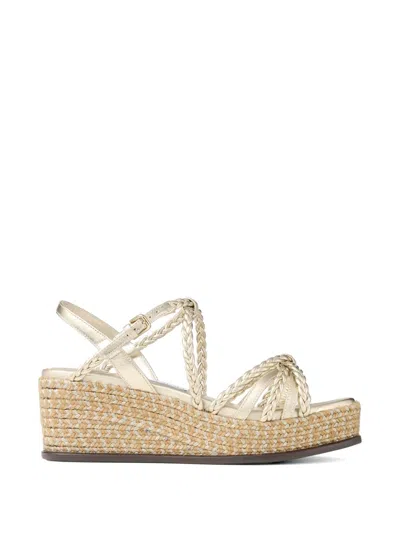 Jimmy Choo Nyra 60 Braided Wedge Sandals In Brown