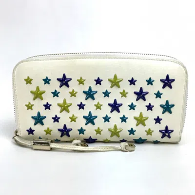 Pre-owned Jimmy Choo Off- Leather Long Wallet (bi-fold) () In Multi