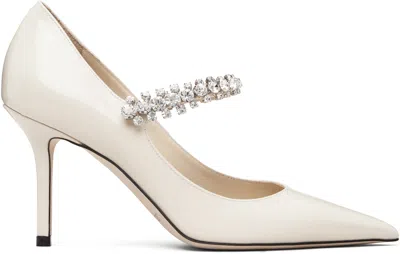 Jimmy Choo Off-white Bing Pump 85 Heels In Neutral
