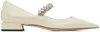 Jimmy Choo Bing Ballet Pumps In Linen