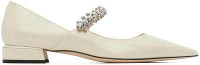 Jimmy Choo Off-white Bing Pump Ballerina Flats In Beige