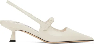 Jimmy Choo Off-white Didi 45 Heels In Latte