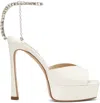 Jimmy Choo Saeda 125mm Crystal-embellished Sandals In Ivory/crystal