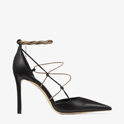 Jimmy Choo Olesia 95mm Black Leather Pumps