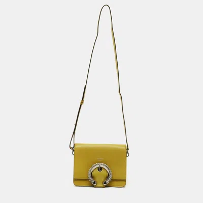 Pre-owned Jimmy Choo Olive Green Leather Madeline Shoulder Bag