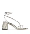 Jimmy Choo Onyxia 70mm Leather Sandals In Brown