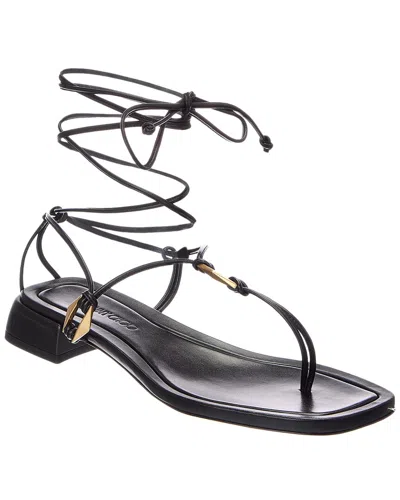 Jimmy Choo Onyxia Leather Sandal In Black