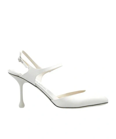 Jimmy Choo Pixie 80 Satin Décolleté In White