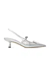 Jimmy Choo 'didi 45' Gold Colored Pumps With Patent Finish In White