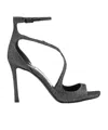 Jimmy Choo Square-headed High-heeled Sandals In Black