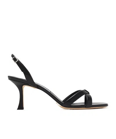 Jimmy Choo Midnight Blue Suede Elsy 70 Sandals In Black