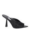 Jimmy Choo Maryanne 100 Glittered Mules In Black
