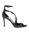 Jimmy Choo Square-headed High-heeled Sandals In Black