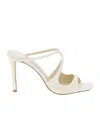 Jimmy Choo Open-toed High-heeled Sandals In White