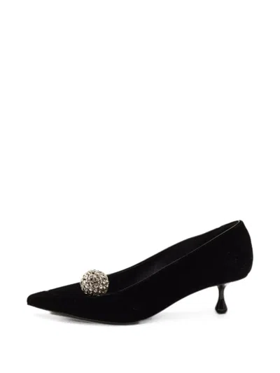 Pre-owned Jimmy Choo Orb Pointed-toe Pumps In Black
