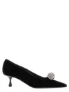 Jimmy Choo Orb 50 Crystal-embellished Velvet Pumps