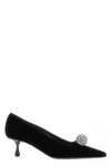 Jimmy Choo Orb 50 Crystal-embellished Velvet Pumps