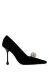 Jimmy Choo Orb 50 Crystal-embellished Velvet Pumps