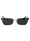 Jimmy Choo Oro Pallido Metal Sunglasses In Black