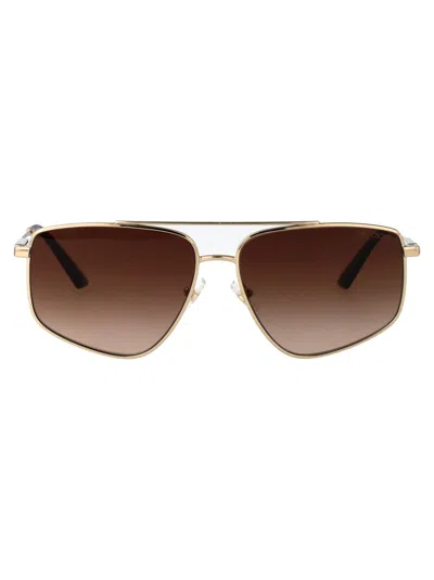 Jimmy Choo Oro Pallido Steel Sunglasses In Brown