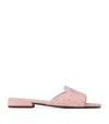 Jimmy Choo Ostrich Leather Dina Sandals In Pink