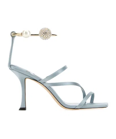JIMMY CHOO JIMMY CHOO OTTILIA 90 ANKLE EMBELLISHED SANDALS