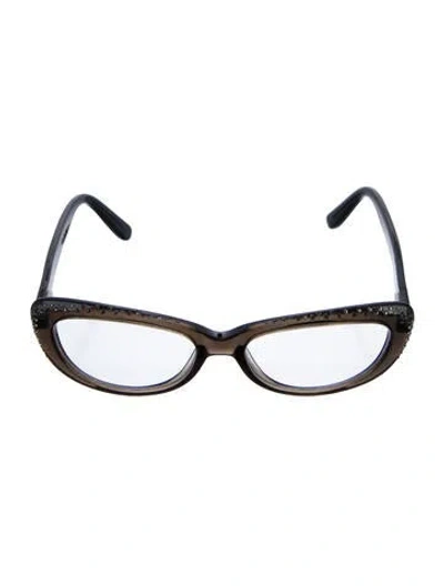Pre-owned Jimmy Choo Otti Cat-eye Eyeglasses In Blue