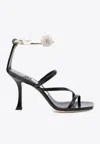 Jimmy Choo Ottilia 90 Crystal-embellished Sandals In Nappa Leather In Black