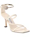 Jimmy Choo Ottilia 90 Leather Sandal In White