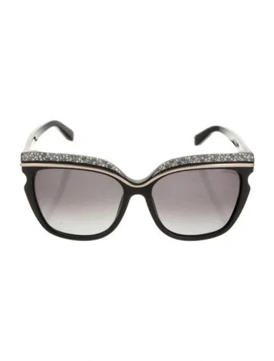 Pre-owned Jimmy Choo Oversize Gradient Sunglasses In Black