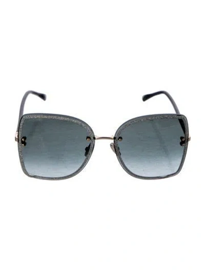 Pre-owned Jimmy Choo Oversize Gradient Sunglasses In Black