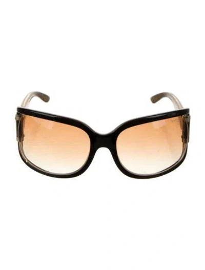 Pre-owned Jimmy Choo Oversize Gradient Sunglasses In Black