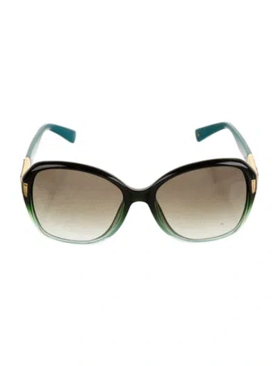 Pre-owned Jimmy Choo Oversize Gradient Sunglasses In Blue