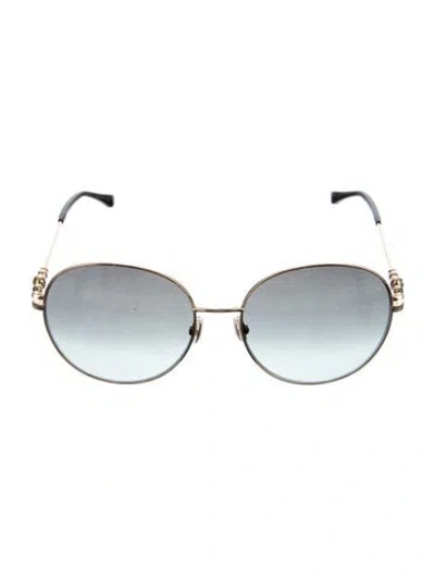 Pre-owned Jimmy Choo Oversize Gradient Sunglasses In Gold