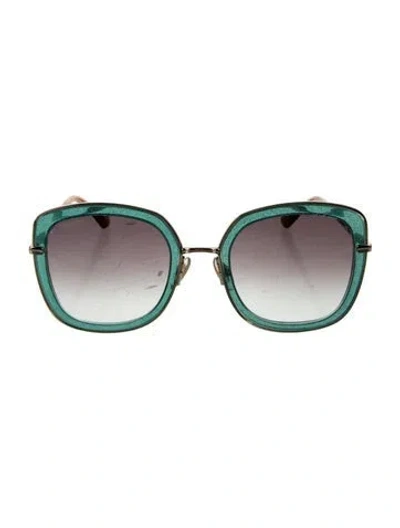Pre-owned Jimmy Choo Oversize Gradient Sunglasses In Green