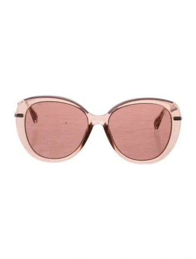 Pre-owned Jimmy Choo Oversize Mirrored Sunglasses In Pink