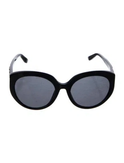 Pre-owned Jimmy Choo Oversize Tinted Sunglasses In Black