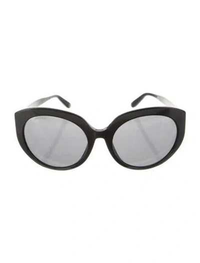 Pre-owned Jimmy Choo Oversize Tinted Sunglasses In Black