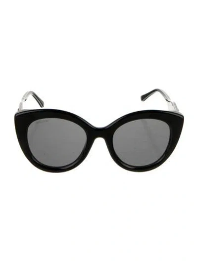 Pre-owned Jimmy Choo Oversize Tinted Sunglasses In Black