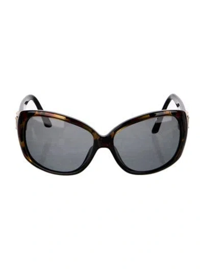 Pre-owned Jimmy Choo Oversize Tinted Sunglasses In Brown