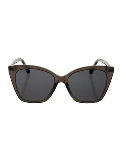 Pre-owned Jimmy Choo Oversize Tinted Sunglasses In Gray