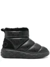 Jimmy Choo Xan Shearling-lined Quilted Logo-embossed Leather Boots In V Black Mix