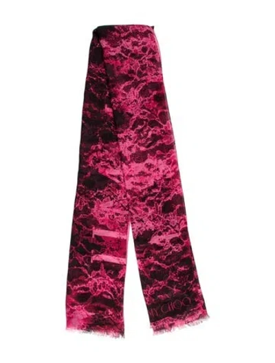 Pre-owned Jimmy Choo Paisley Print Scarf In Purple