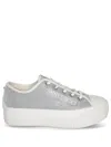 Jimmy Choo Palma Maxi Glittered Low-top Sneakers In Metallic