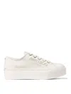 Jimmy Choo Maxi Platform Sneakers Canvas Palma In White