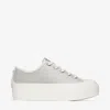Jimmy Choo Palma Maxi Glittered Low-top Sneakers In X Silver/latte