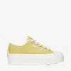 Jimmy Choo Palma Maxi Canvas Sneakers In X Sunbleached Yellow/latte