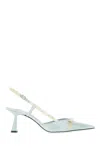 Jimmy Choo Pastel Light Blue Leather Camila Pumps In Blue