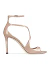 JIMMY CHOO PASTEL PINK PATENT LEATHER SANDALS