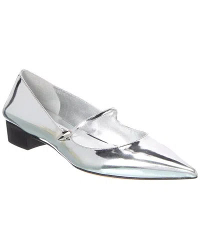 Jimmy Choo Patent Flat In Silver